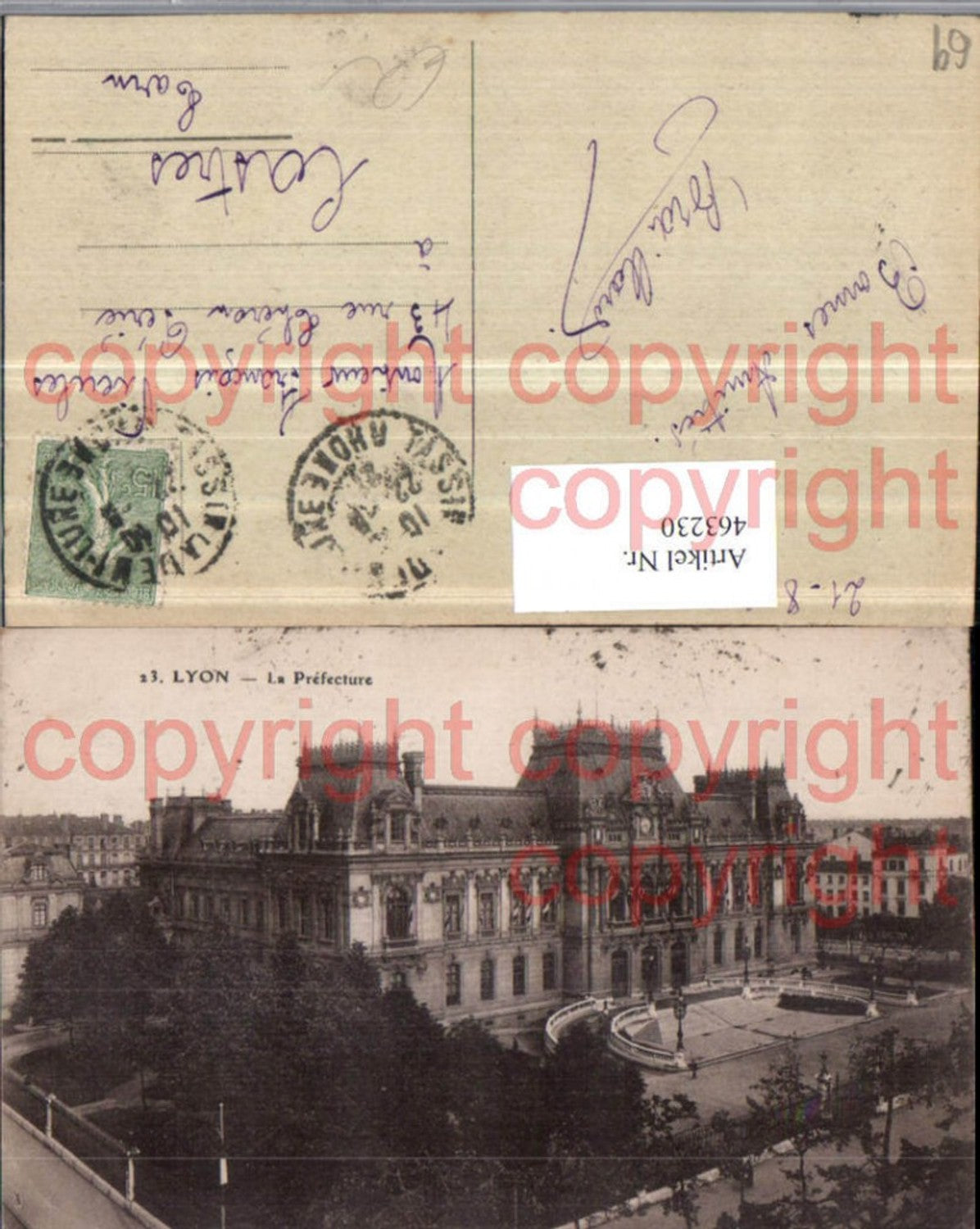 463230,Rhone-Alpes Rhone Lyon La Prefecture Gebäude