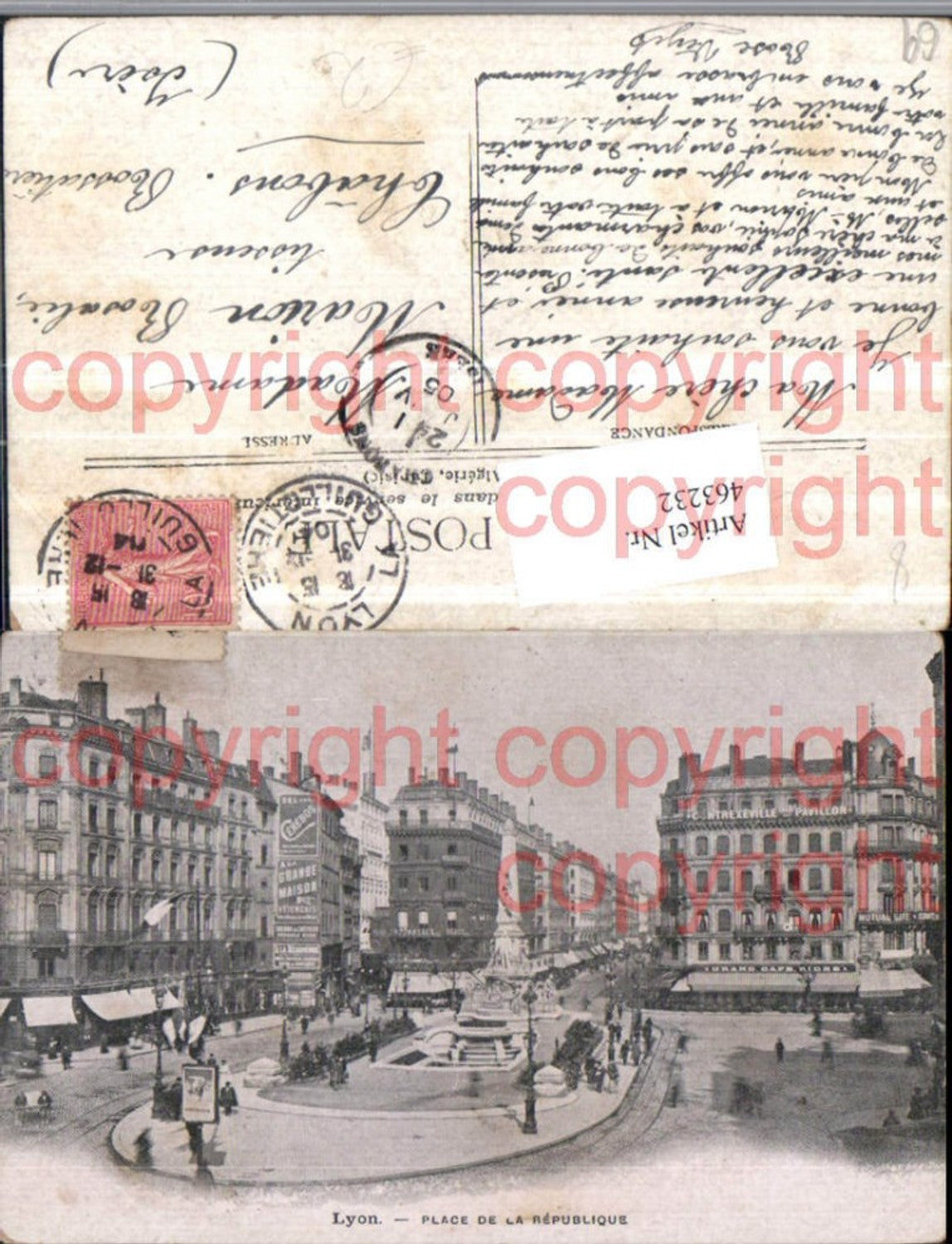 463232,Rhone-Alpes Rhone Lyon Place Republique Monument