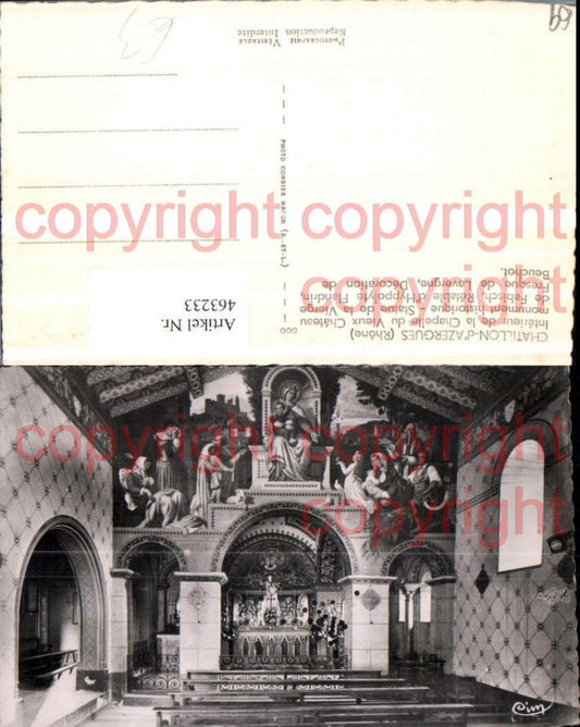 463233,Rhone-Alpes Rhone Chatillon-d'Azergues Chapelle Chateau Interieur