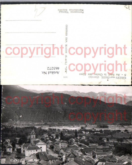 463272,Rhone-Alpes Savoie Gresy-sur-Isere Totale Bergkulisse