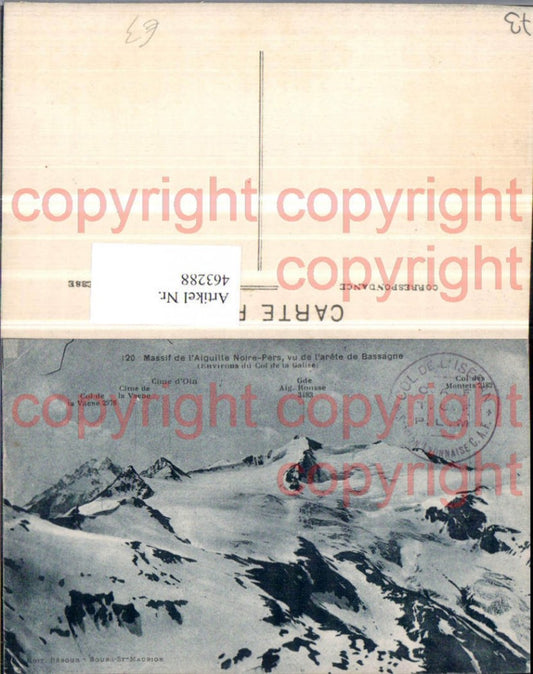 463288,Rhone-Alpes Savoie Col de la Galise Aiguille Noire-Pers Bergkulisse