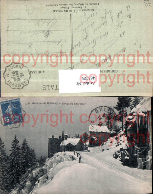 463289,Rhone-Alpes Savoie Modane Refuge du Charmaix Berghütte Winterbild