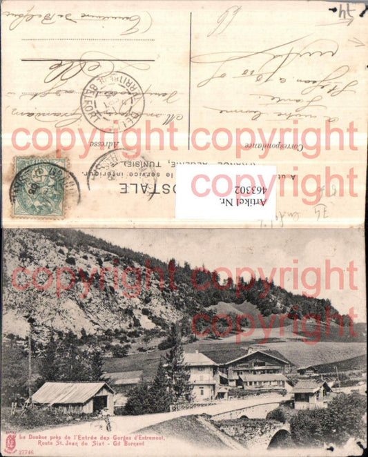 463302,Rhone-Alpes Haute-Savoie Route St-Jean de Sixt La Douane Brücke