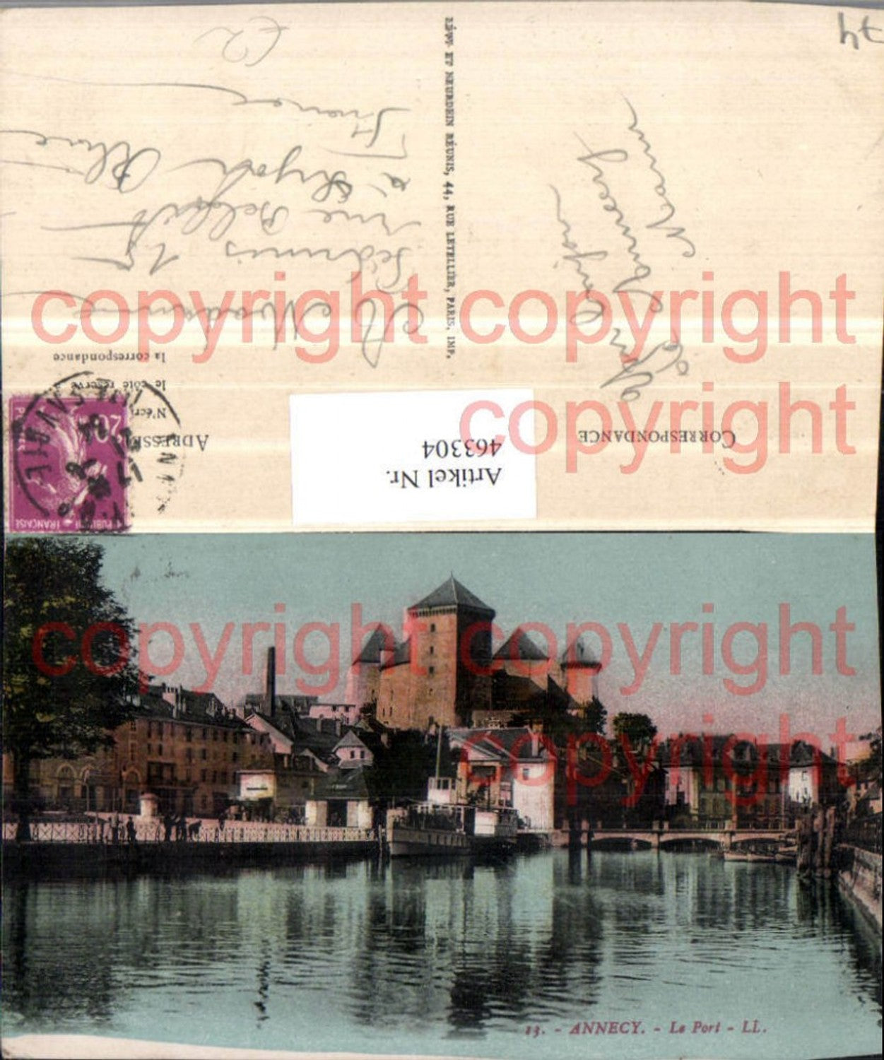 463304,Rhone-Alpes Haute-Savoie Annecy Port Hafen Schloss