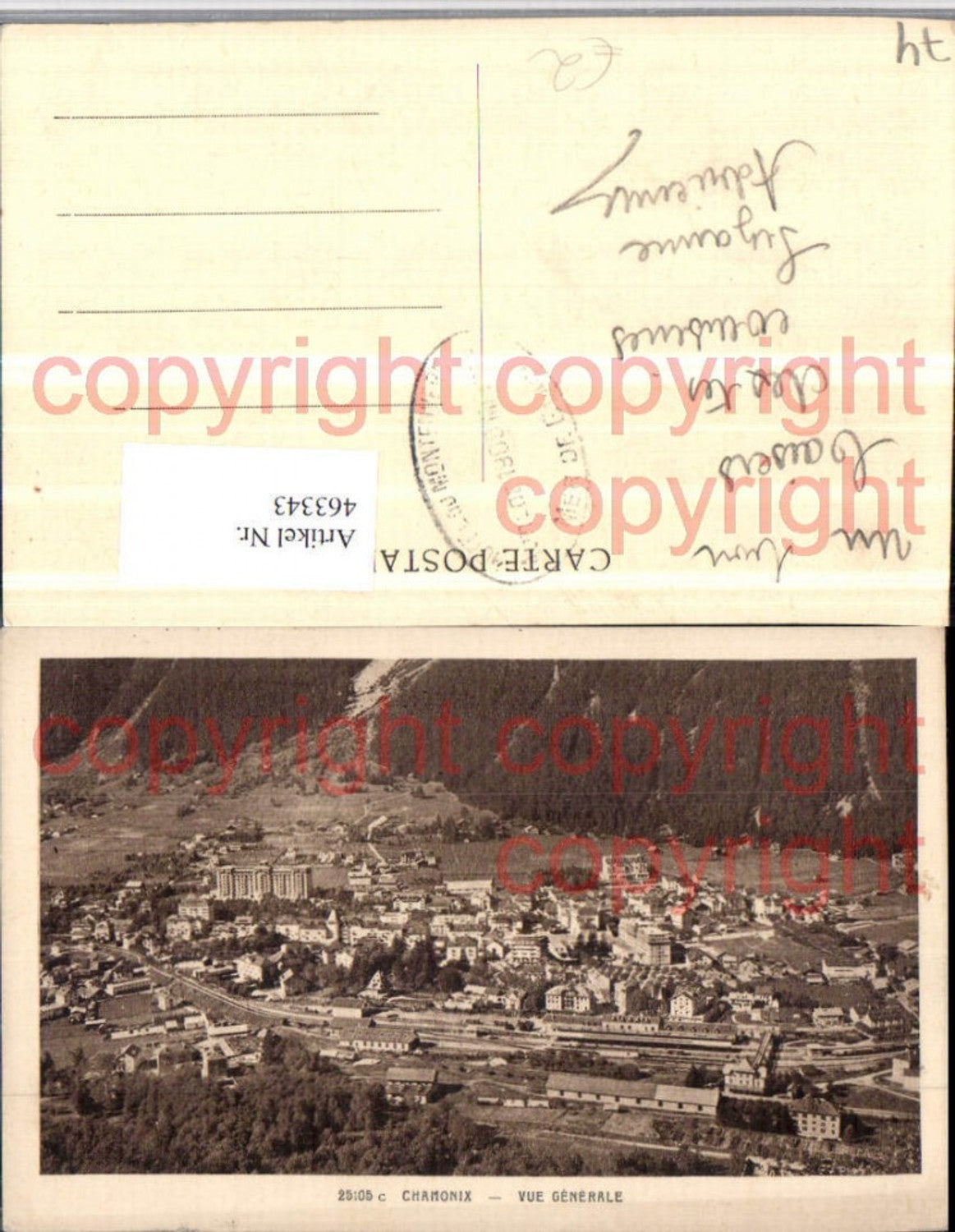 463343,Rhone-Alpes Haute-Savoie Chamonix Vue Generale Totale