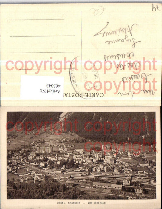 463343,Rhone-Alpes Haute-Savoie Chamonix Vue Generale Totale