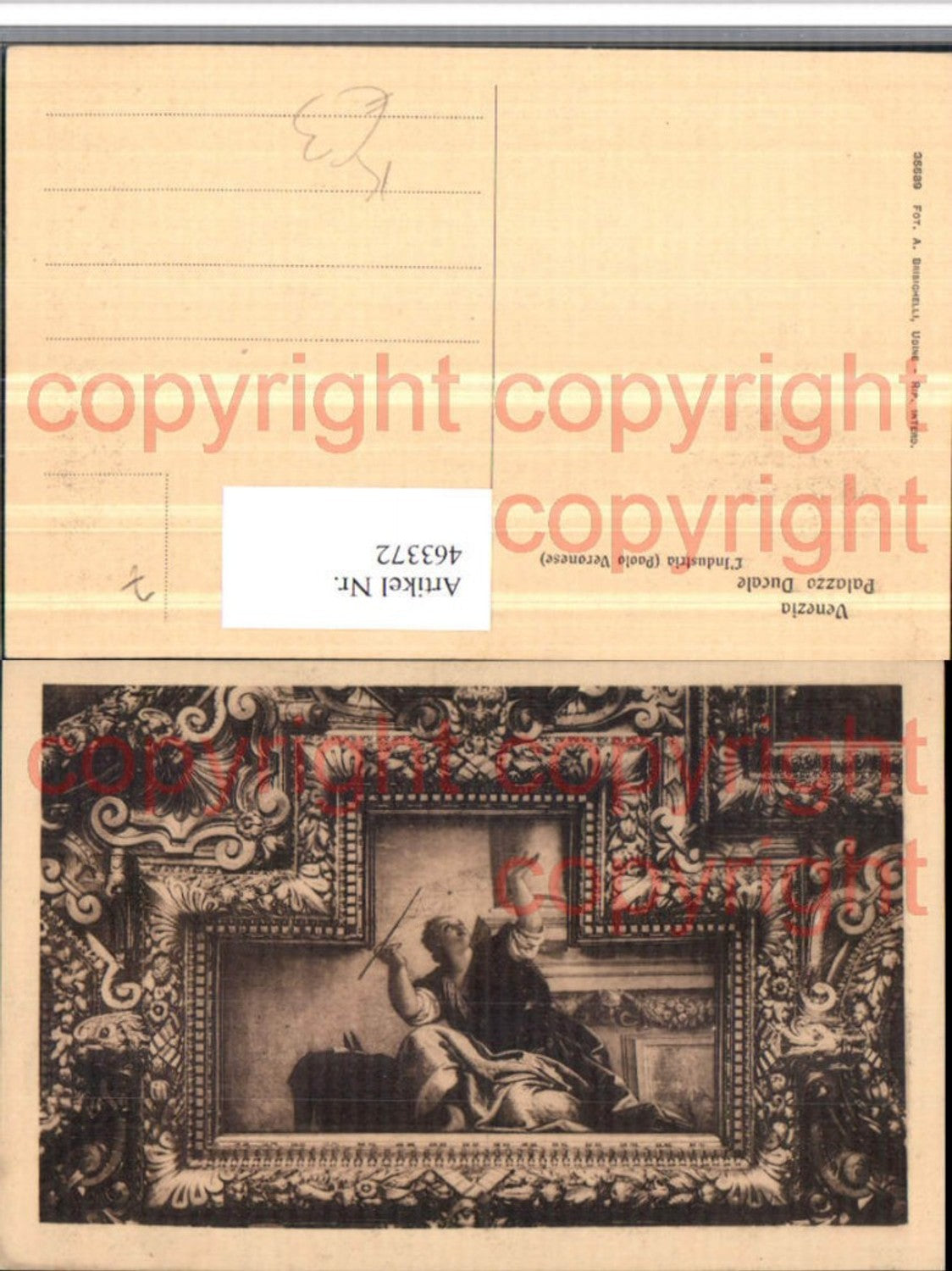 463372,Künstler AK Paolo Veronese L'Industria Frau Netz
