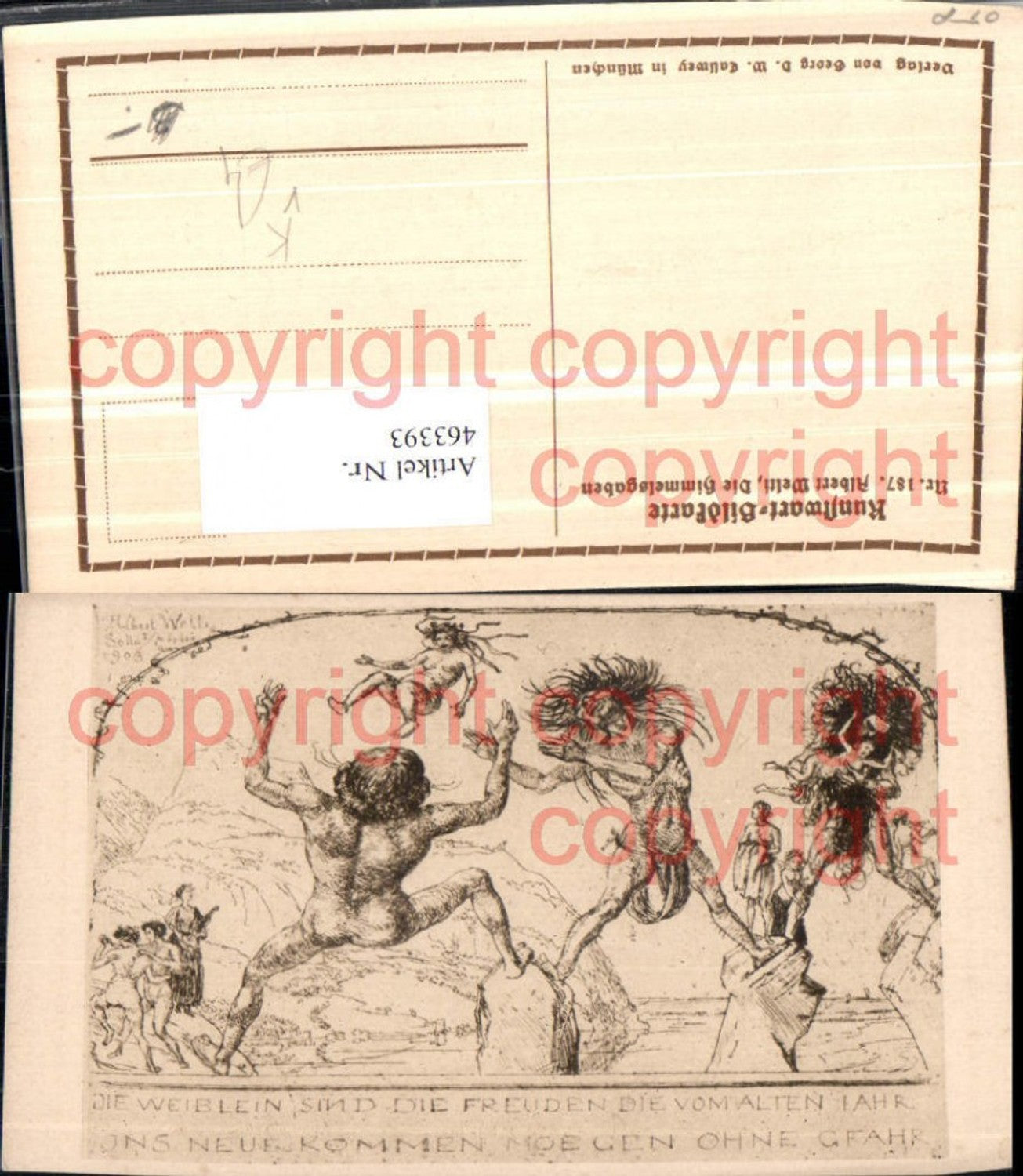 463393,Künstler AK Albert Welti Himmelsgaben Frauen pub Georg Callwey 187