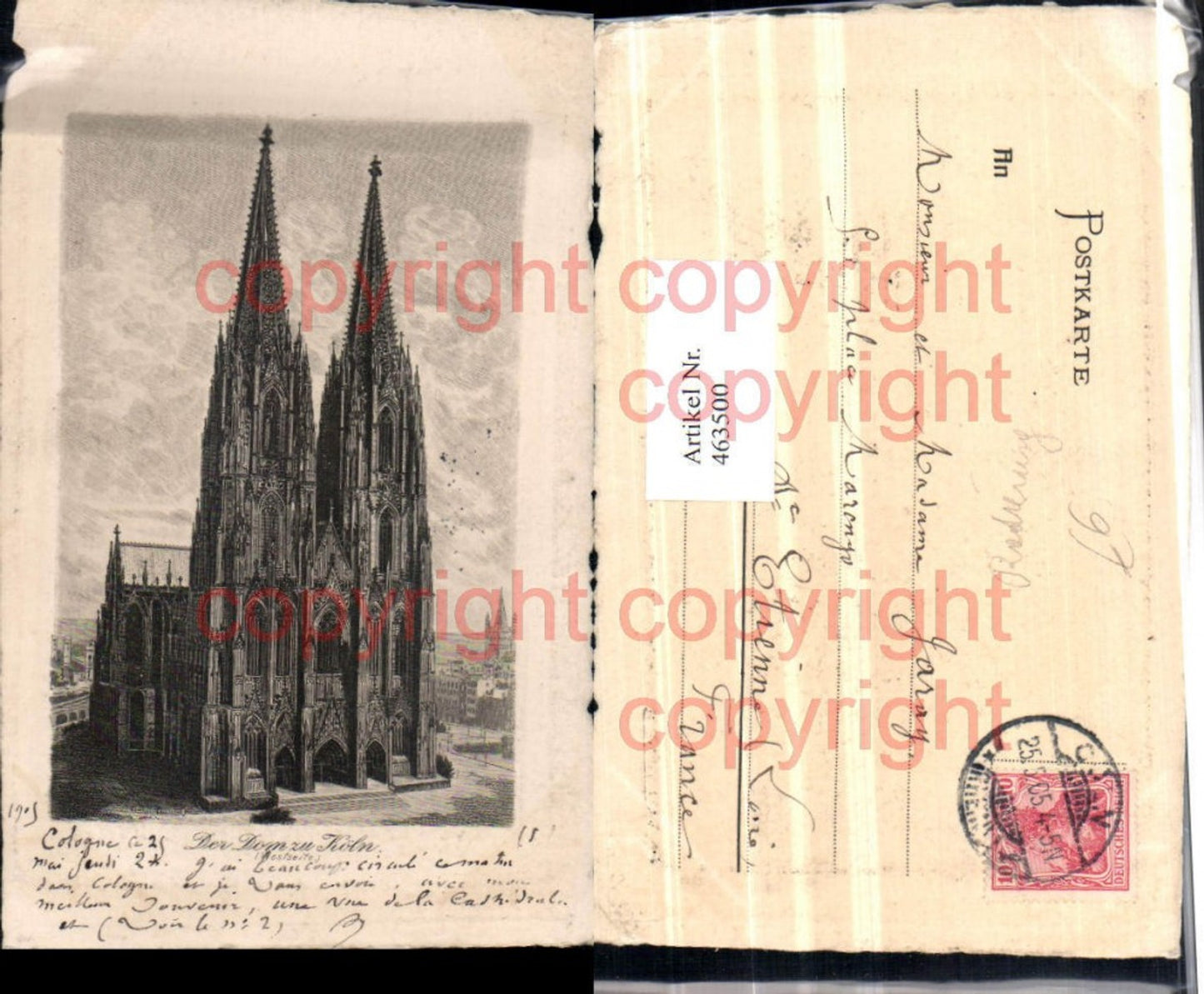 463500,Künstler AK Radierung Köln Dom Kirche
