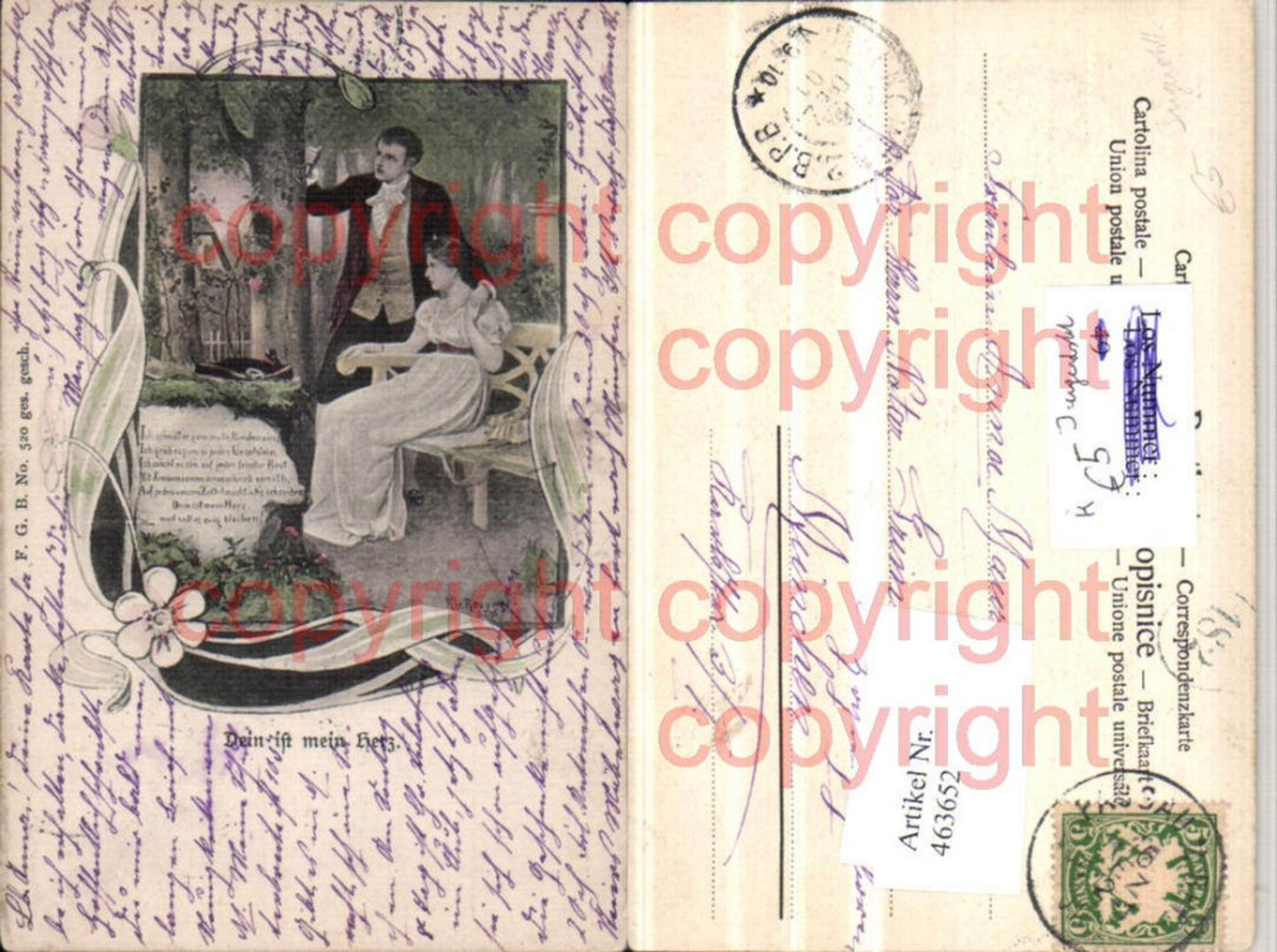 463652,Jugendstil Künstler AK Rozynski Dein ist mein Herz Paar Liebe