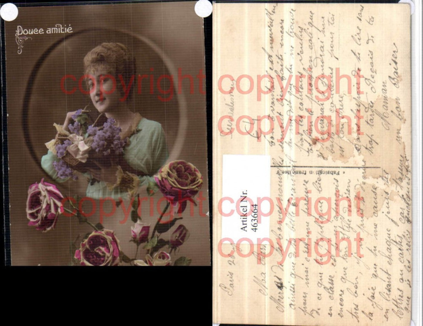 463664,Fotomontage Surrealismus Frau Korb Blumen Rosen
