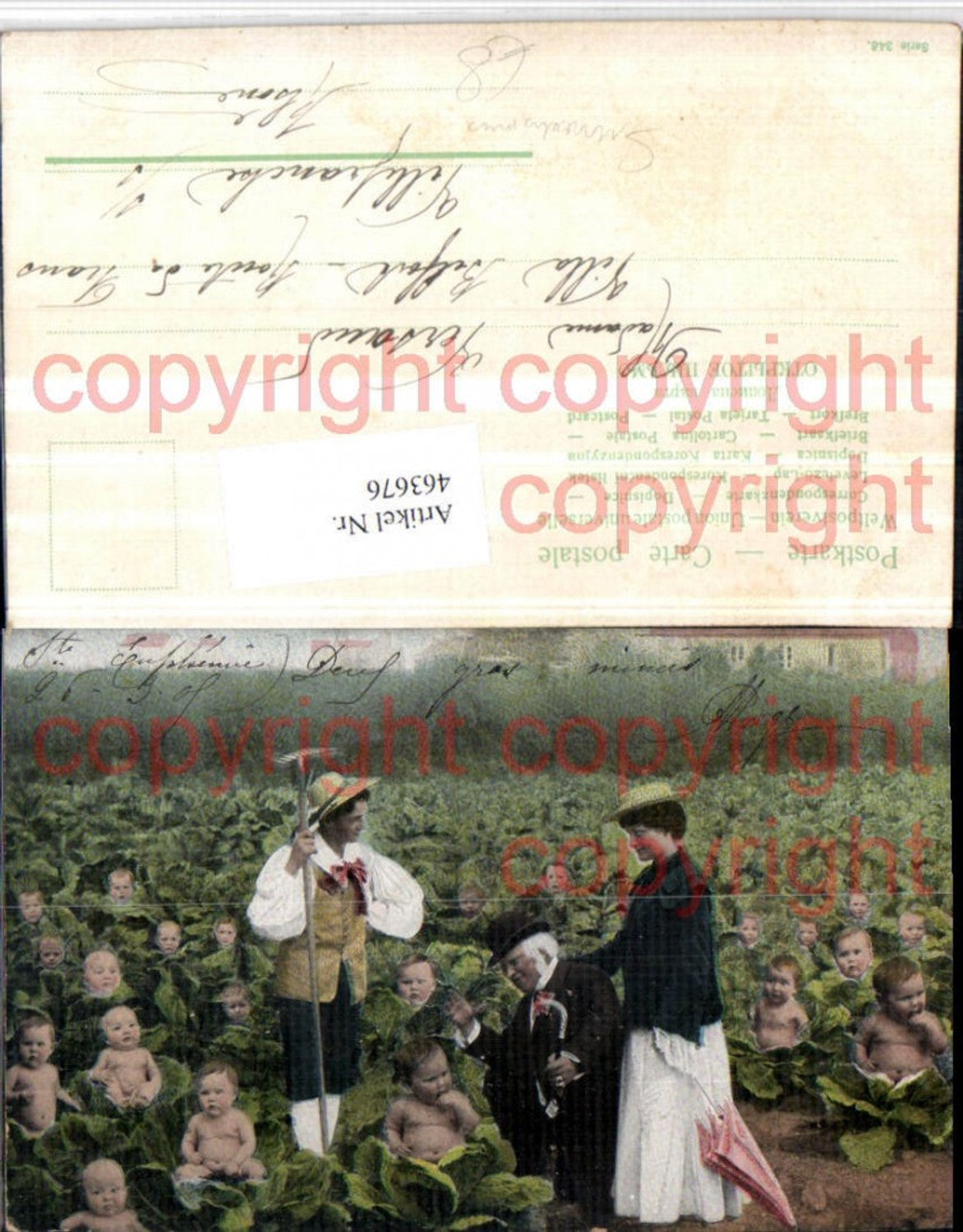 463676,Fotomontage Surrealismus Feld Kohlköpfe Kinder Babys Bauer