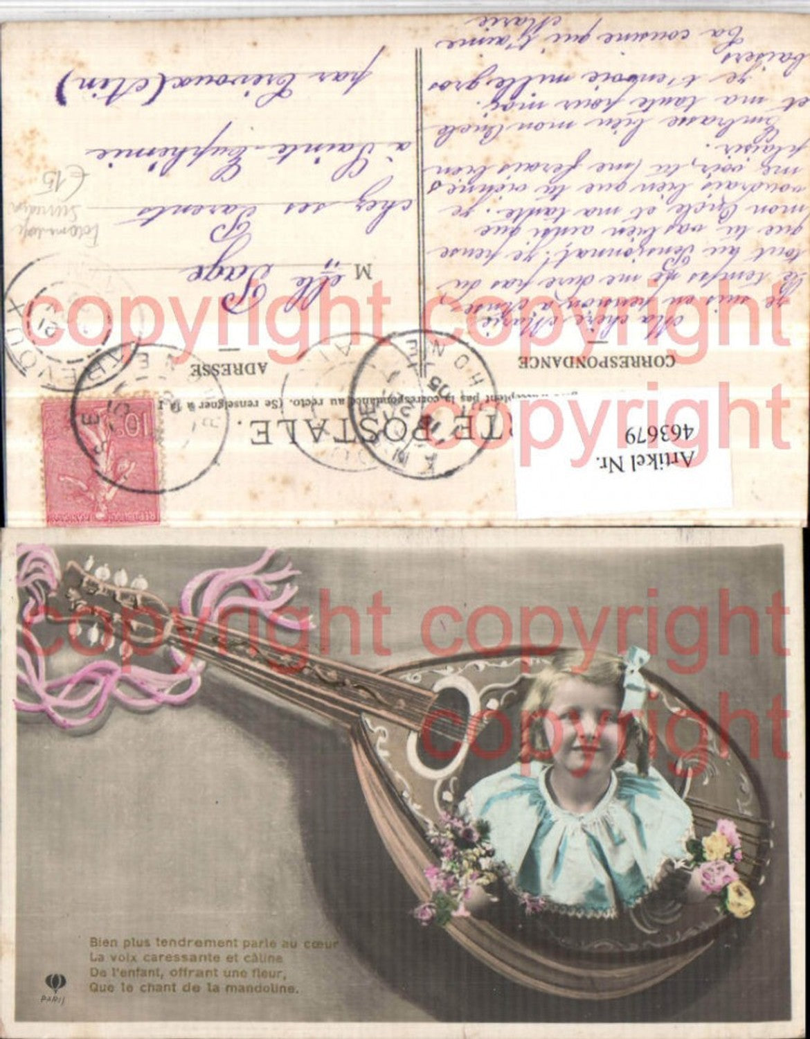 463679,Fotomontage Surrealismus Mädchen Kopf Mandoline Blumen