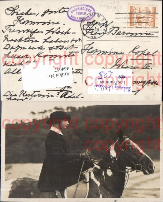 464057,Foto Ak Adelheid Habsburg a. Pferd Reiten Uniform Adel Monarchie Österreich