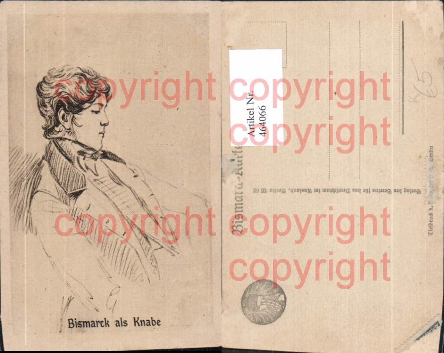 464066,Künstler Ak Bismarck als Knabe Adel Monarchie Deutschland