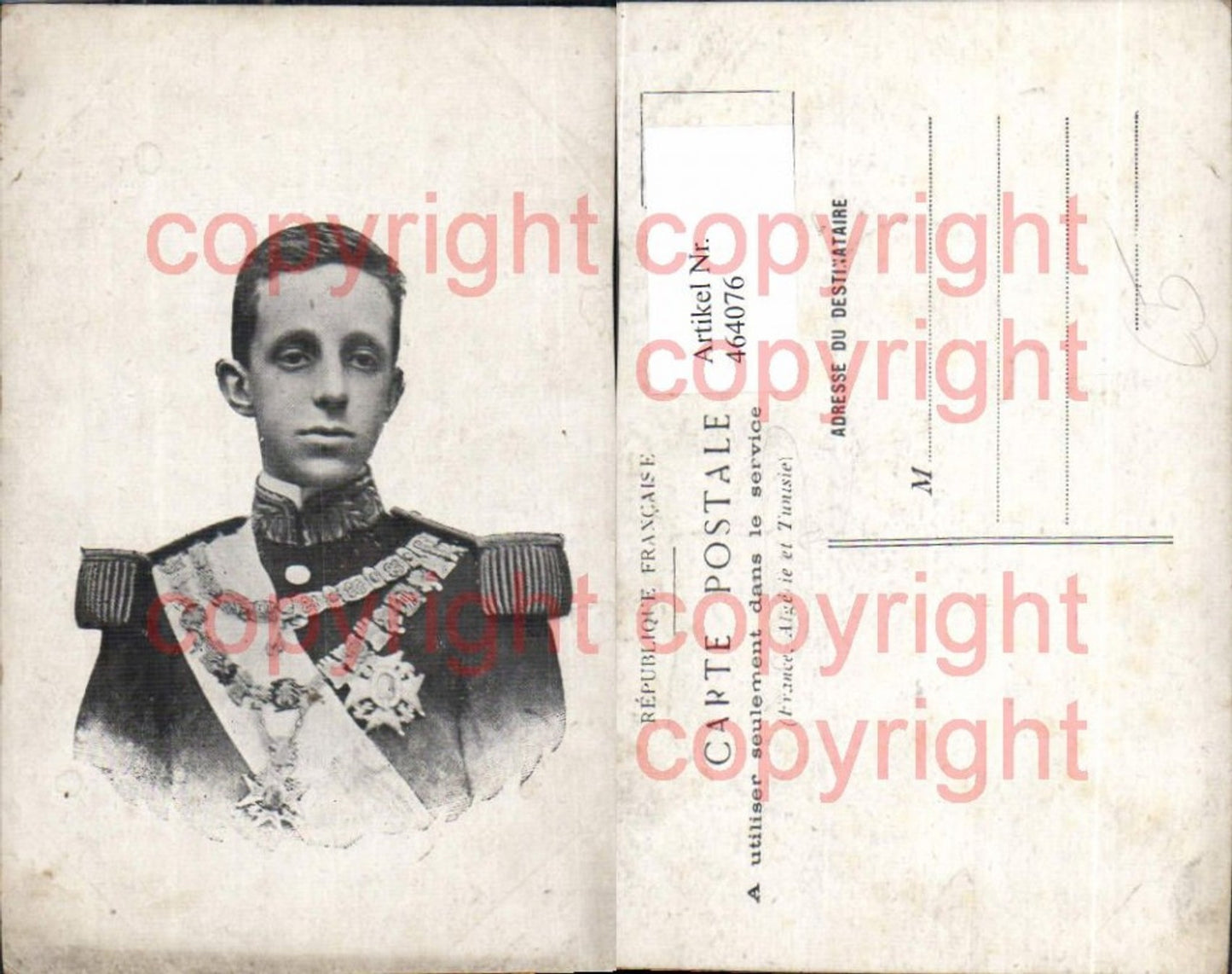 464076,France Algerie et Tunisie Bub Junge Portrait Adel Monarchie