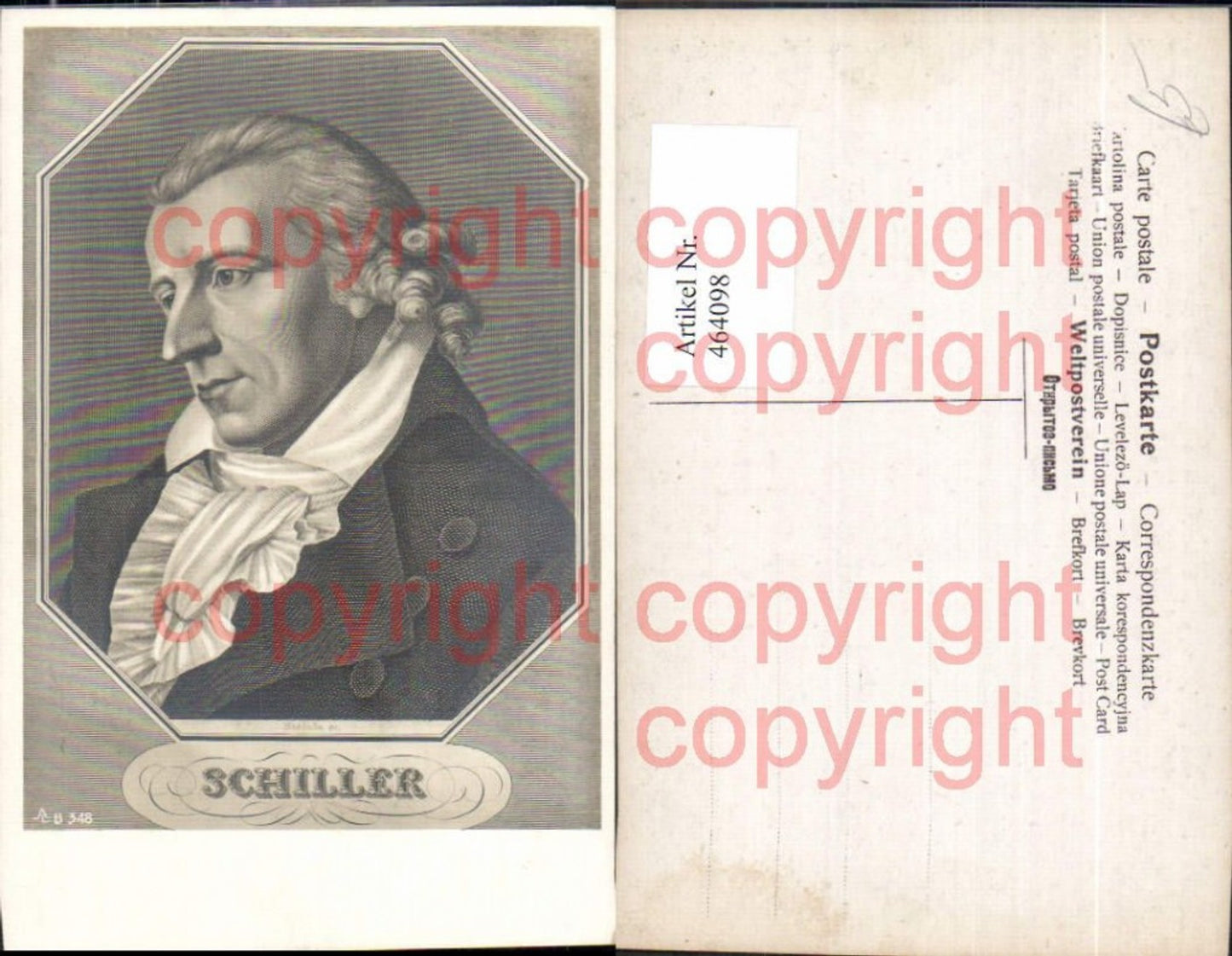 464098,Künstler Ak Steinla Schiller Portrait Kunst Wissenschaft