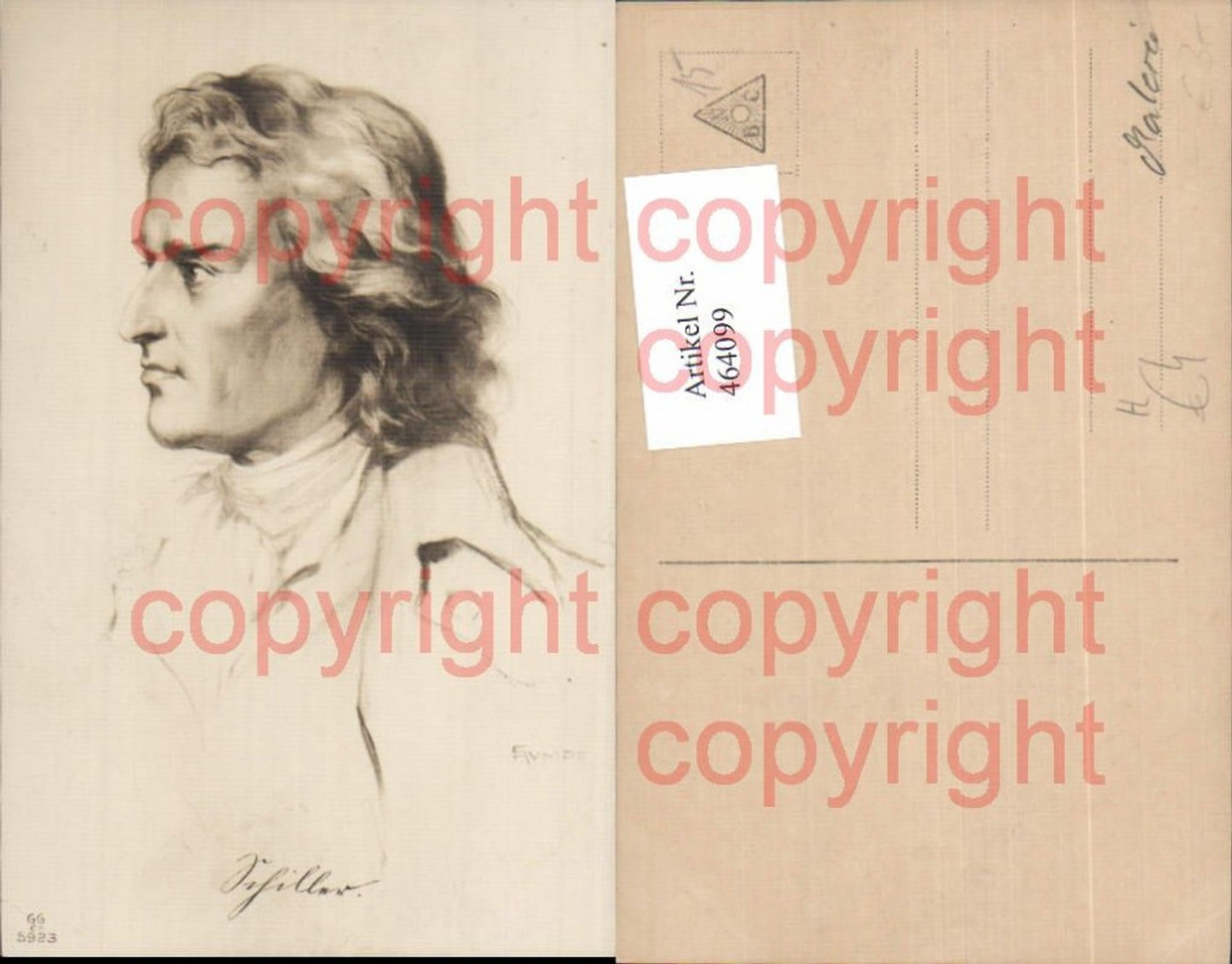 464099,Künstler Ak Trumpf Schiller Portrait Kunst Wissenschaft