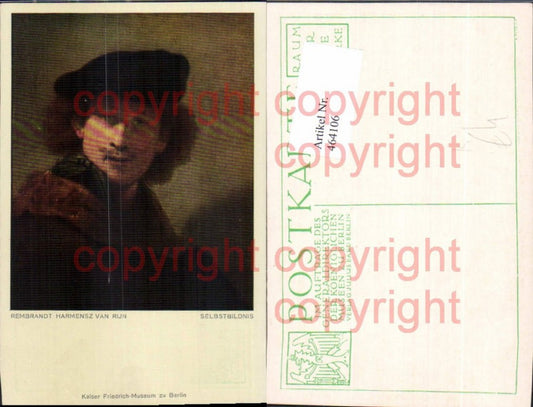 464106,Künstler Ak Rembrandt Selbstbildnis Kunst Wissenschaft