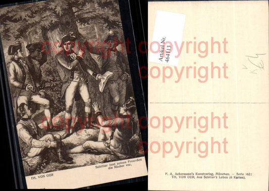 464113,Th. von Oer Schiller liest Freunden vor Kunst Wissenschaft pub F. A. Ackermann 162/1919