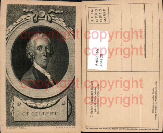 464120,Künstler Ak A. Graff C. F. Gellert Kunst Wissenschaft