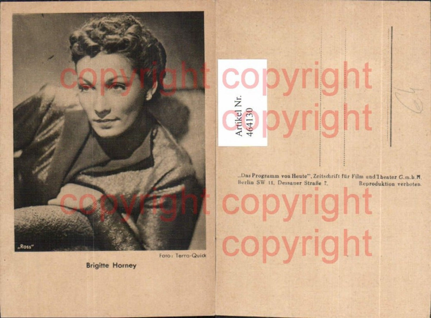 464130,Schauspielerin Brigitte Horney pub Ross