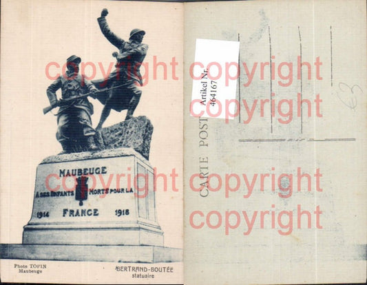 464167,Maubeuge Statue Monument Bertrand-Boutee