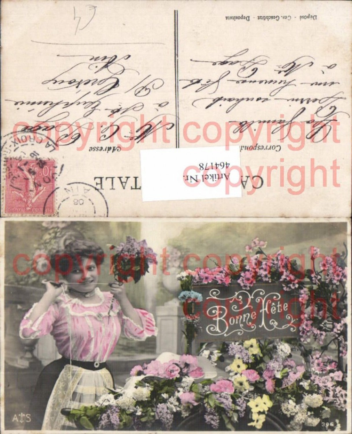 464178,Frau Edwardian Girl Halsband Fashion Blumen Bonne Fete