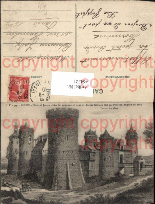 464521,Künstler Ak Philippe-Auguste Schloss Rouen Tour ou Jeanne d Arc