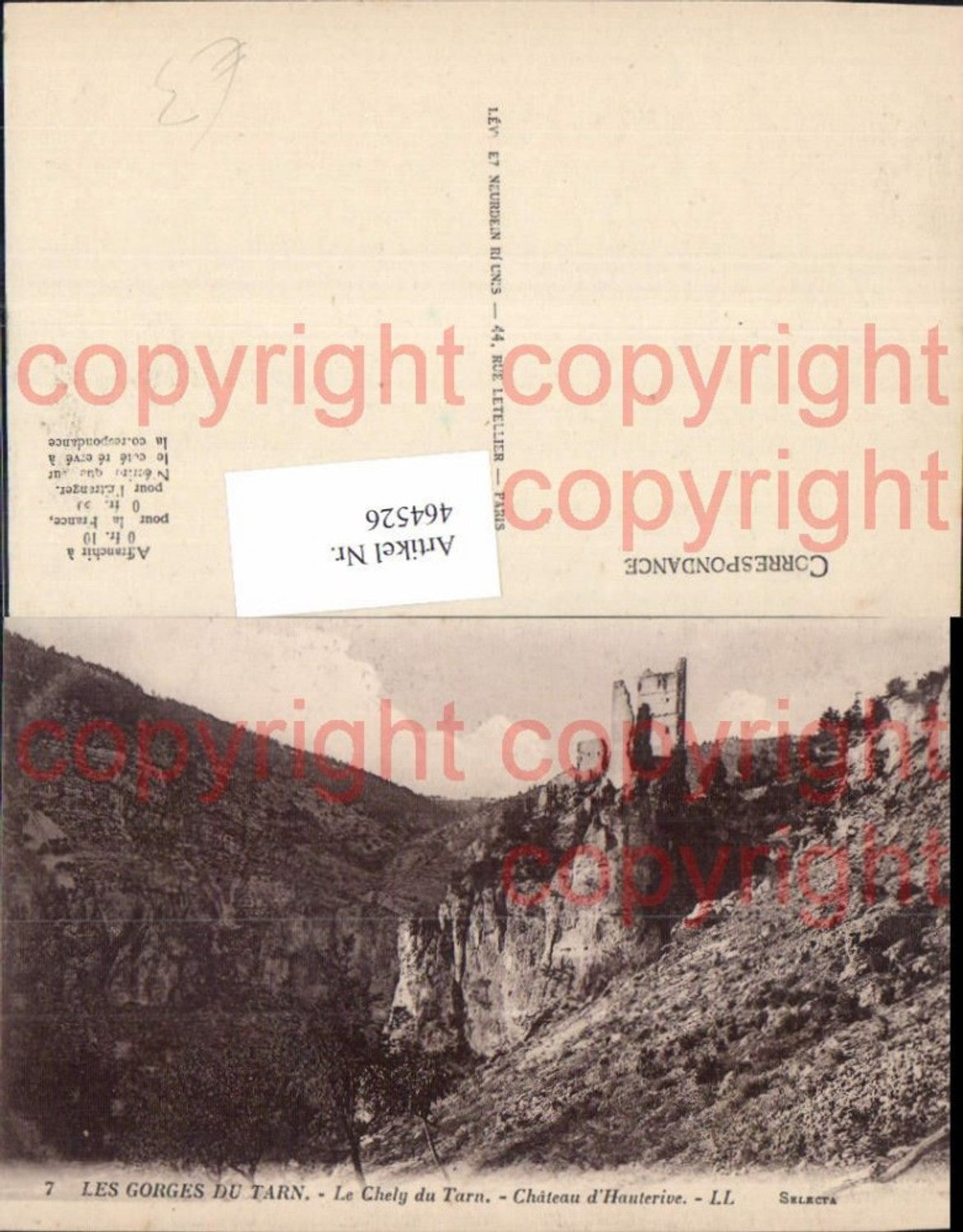 464526,Burg Les Gorges du Tarn Le Chely du Tarn Chateau d Hauterive Ruine