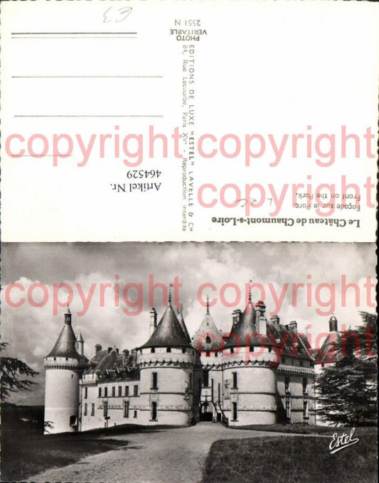 464529,Schloss Le Chateau de Chaumont-s-Loire Facade sur le Parc