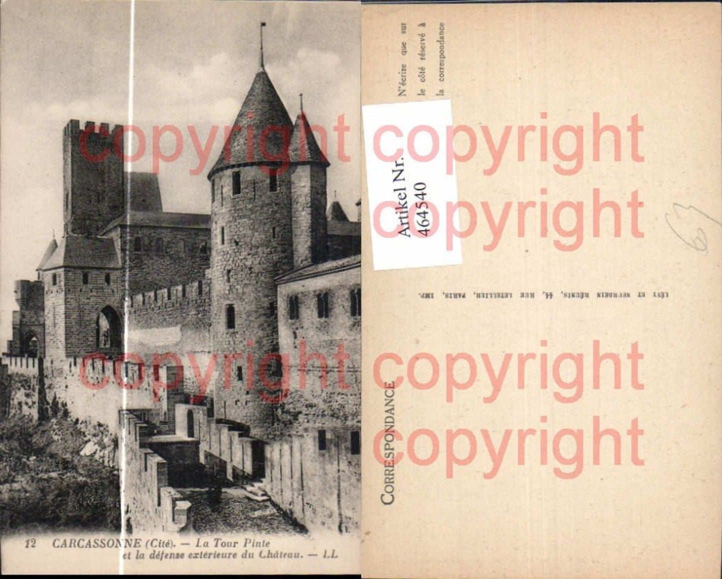 464540,Schloss Carcassonne Cite La Tour Pinte et al defense exterieure du Chateau