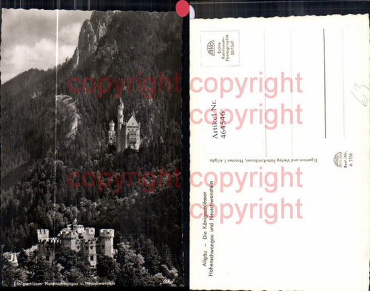 464546,Foto Ak Schloss Allgäu Die Königsschlösser Hohenschwangau Neuschwanstein
