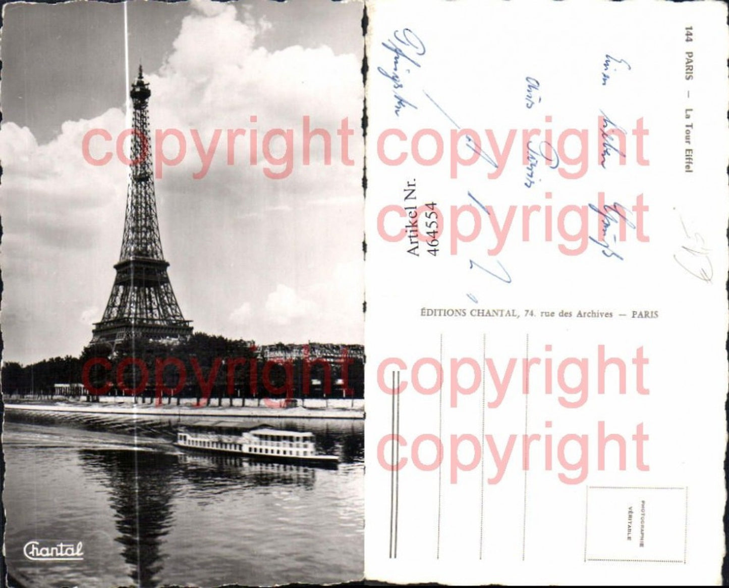 464554,Foto Ak Turm Paris La Tour Eiffel Eiffelturm