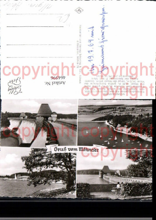 464596,Mehrbild Ak Möhnesee Talsperre Segelboote