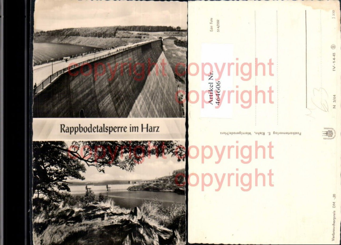 464606,Mehrbild Ak Talsperre Rappbodetalsperre i. Harz