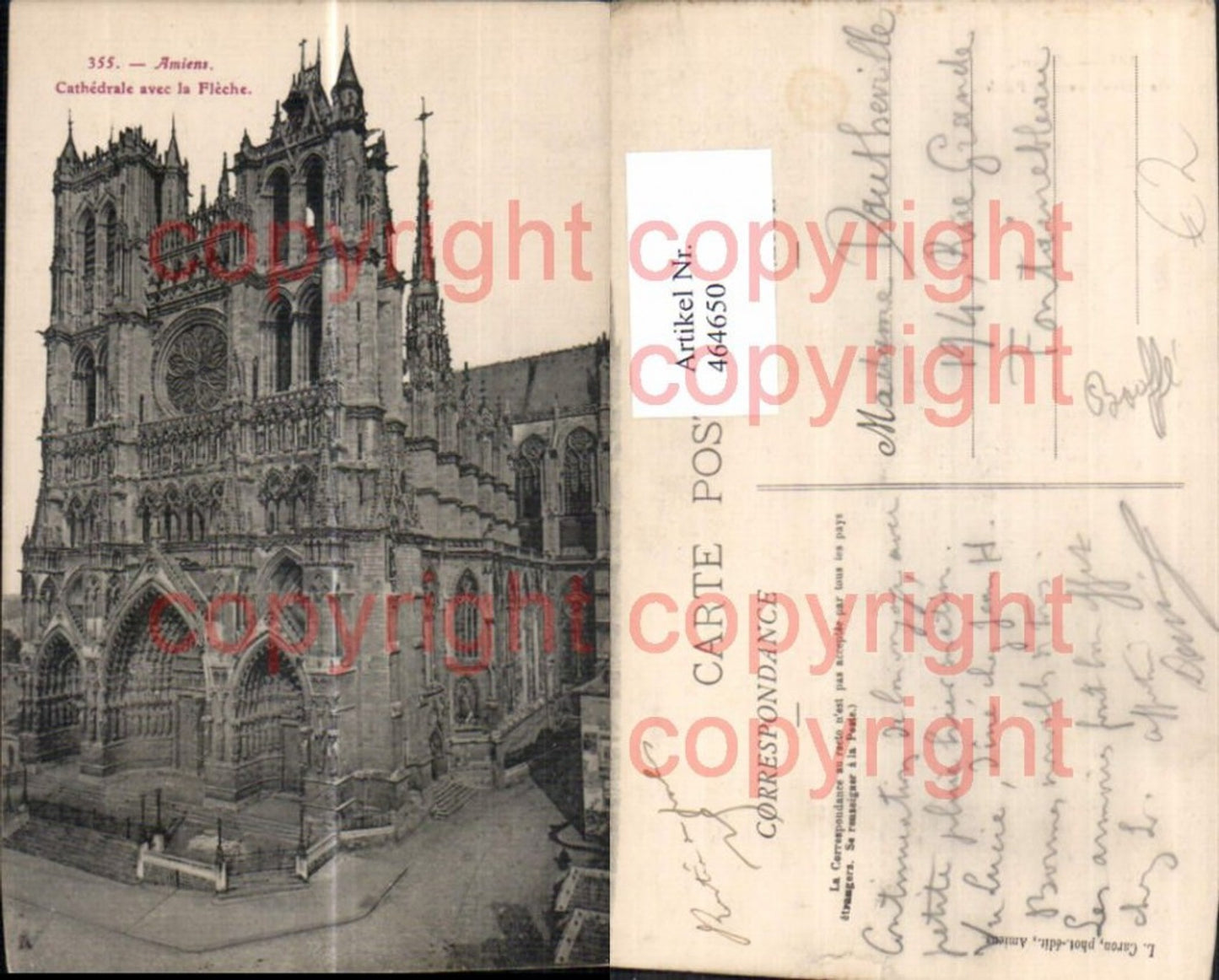 464650,Kirche Amiens Cathedrale avec la Fleche