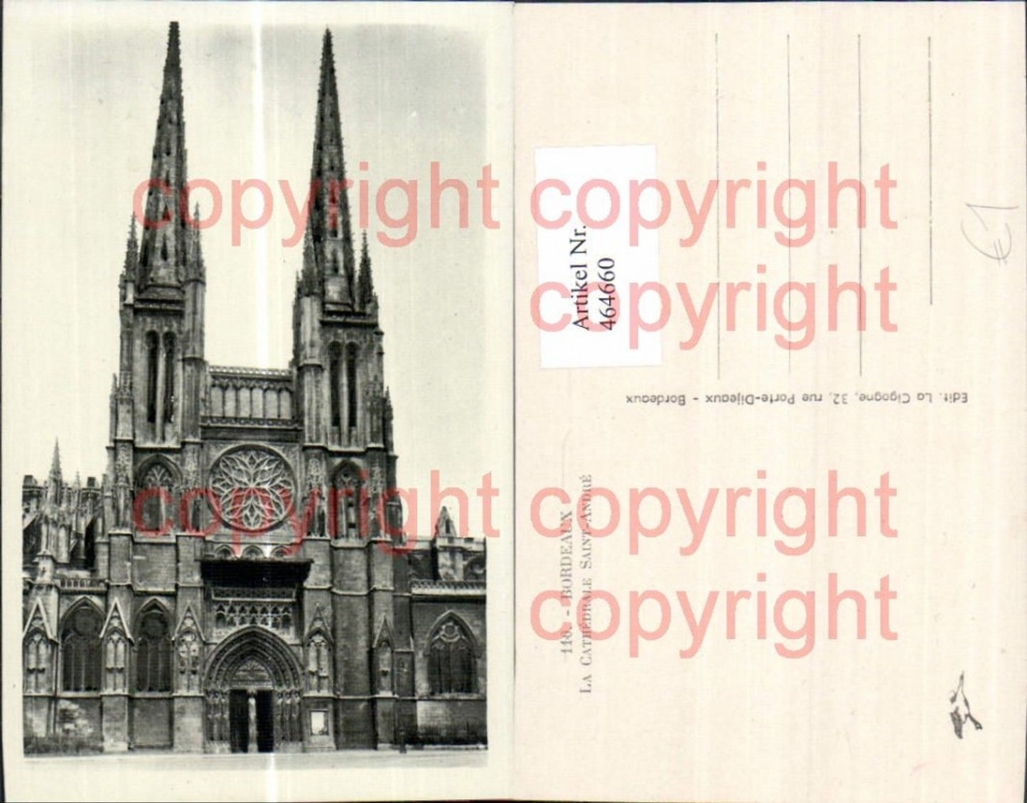 464660,Kirche Bordeaux La Cathedrale Saint-Andre