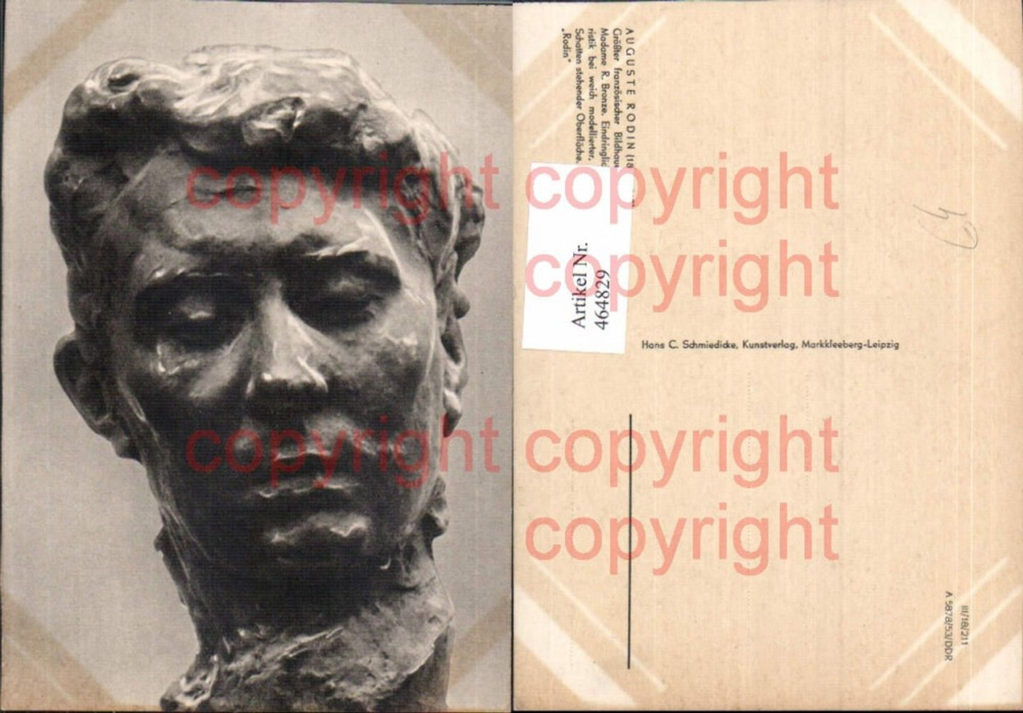 464829,Auguste Rodin Madame R. Bronze Statue Monument
