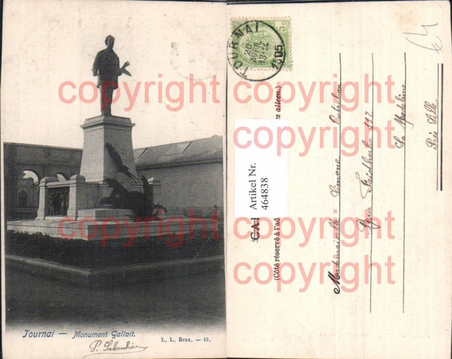 464838,Tournai Statue Monument Gallait