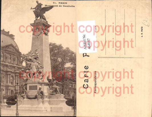 464847,Paris Statue Monument de Gambetta