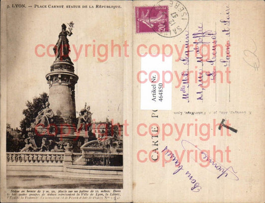 464850,Lyon Statue de la Republique Place Carnot Monument