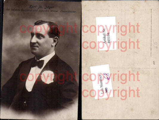 465194,Schauspieler Karl M. Jäger Humorist Liederdichter