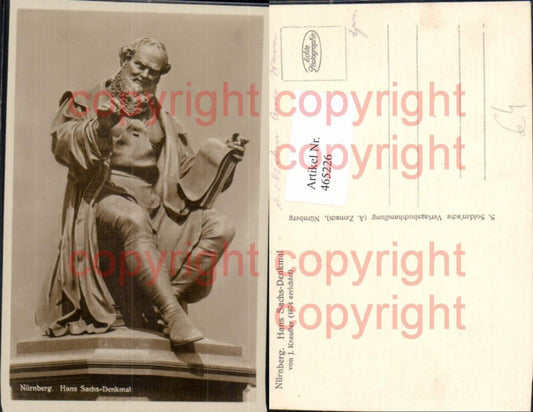 465226,Hans Sachs Denkmal Kunst Wissenschaft