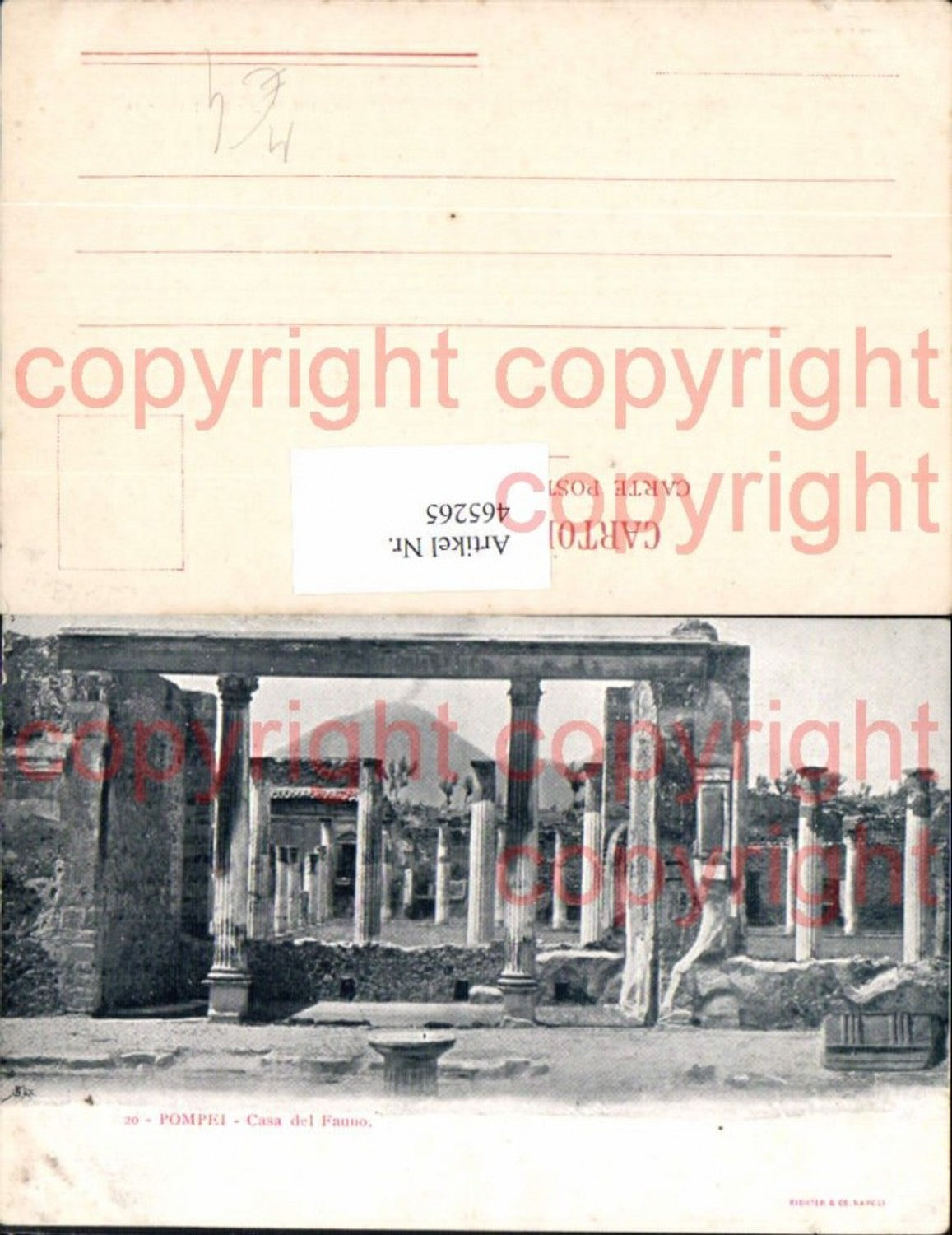 465265,Pompei Casa del Fauno Tempel Archäologie Ausgrabung