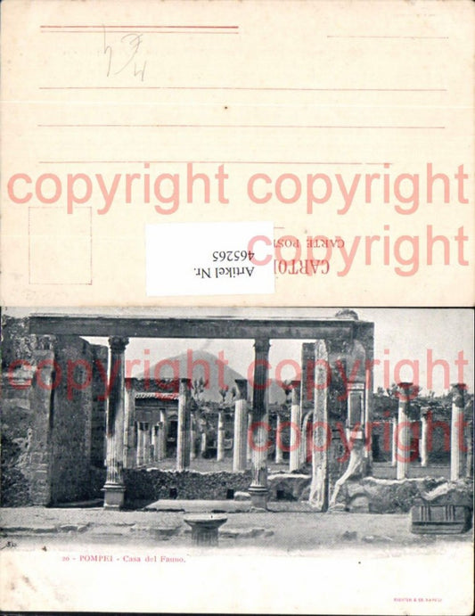 465265,Pompei Casa del Fauno Tempel Archäologie Ausgrabung