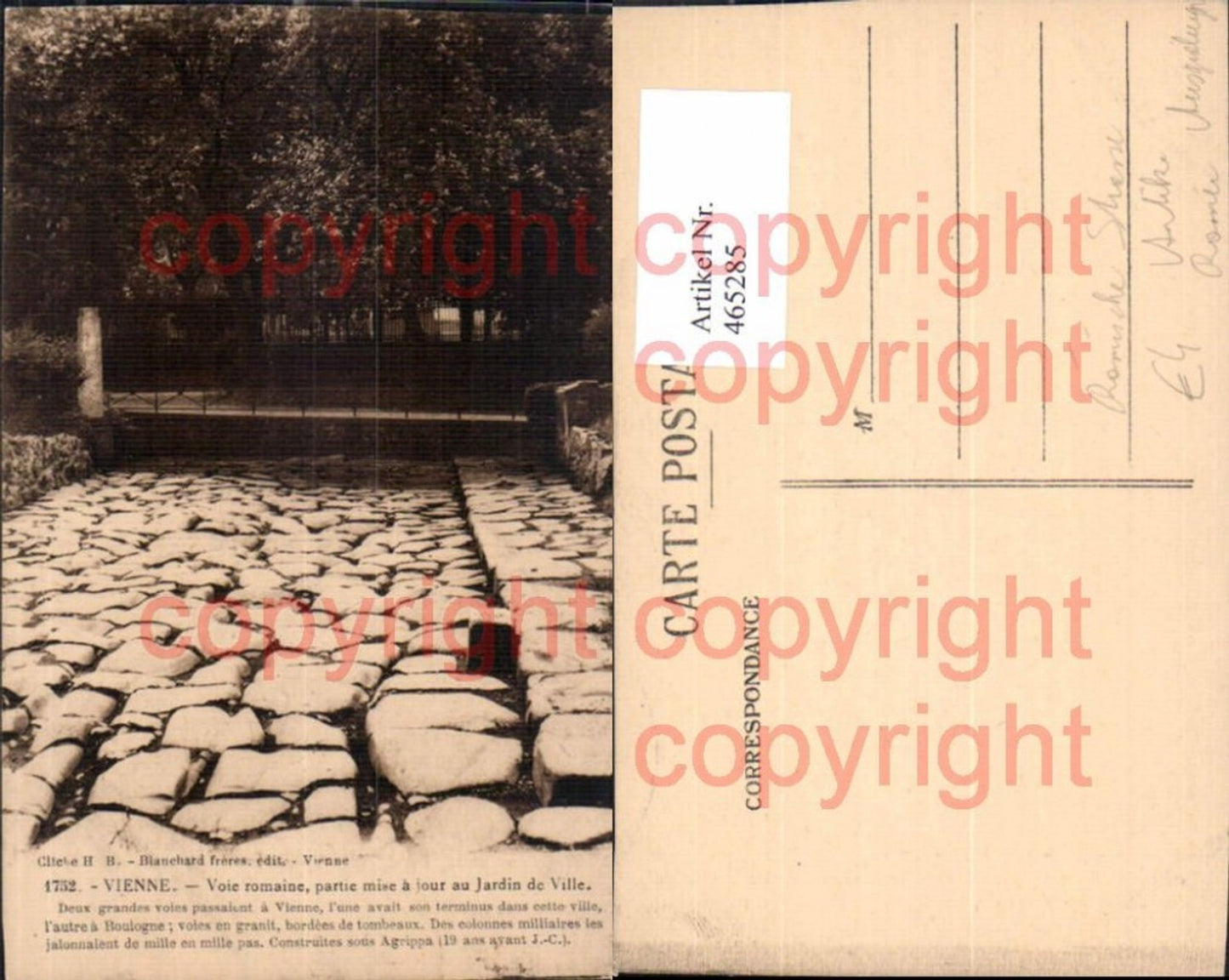 465285,Vienne Voie romaine Jardin de Ville Wien Stadtpark Röm. Straße Archäologie Ausgrabung