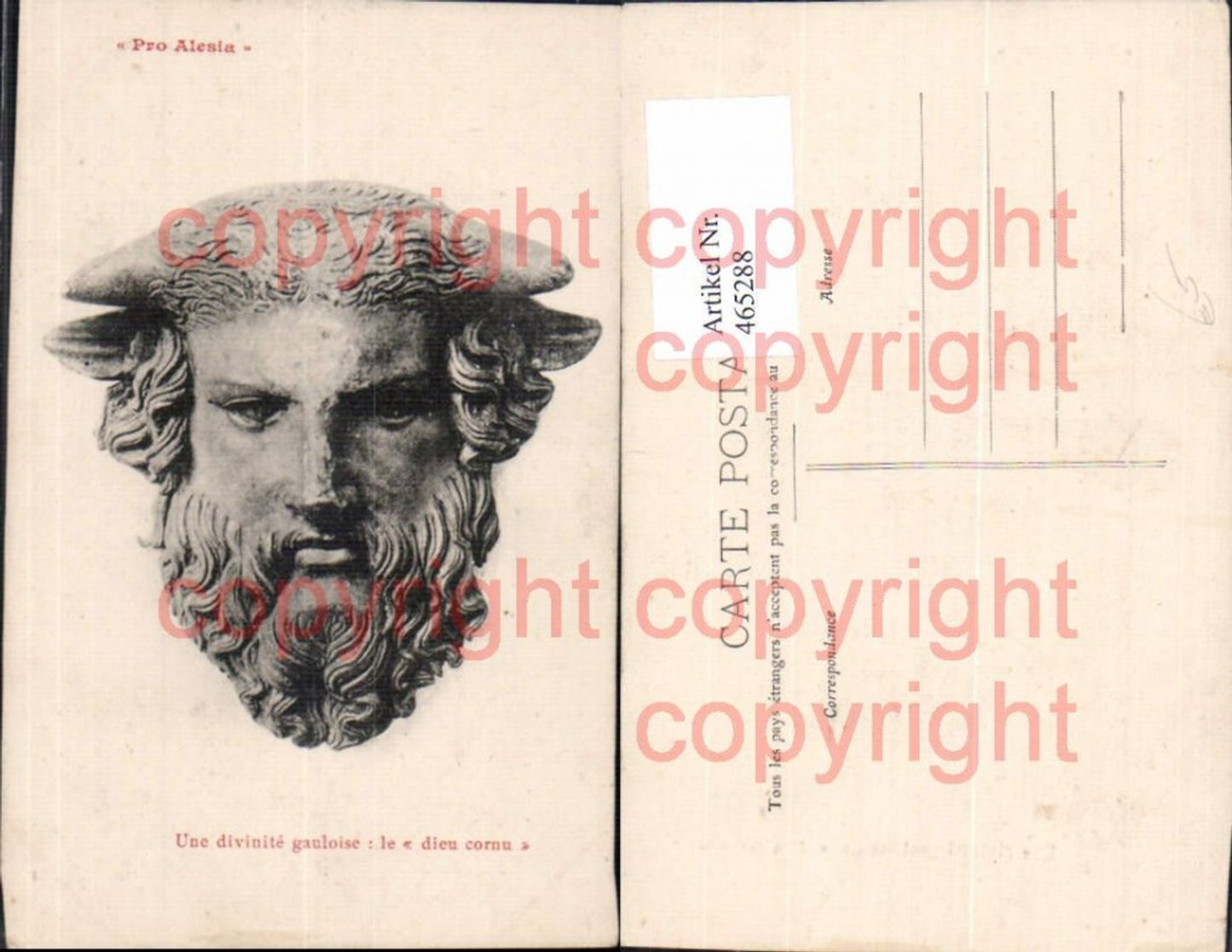 465288,Pro Alesia Une divinite gauloise le dieu cornu Archäologie Ausgrabung