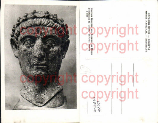 465297,Antike Museum National Belgrade Constantin portrait trouve