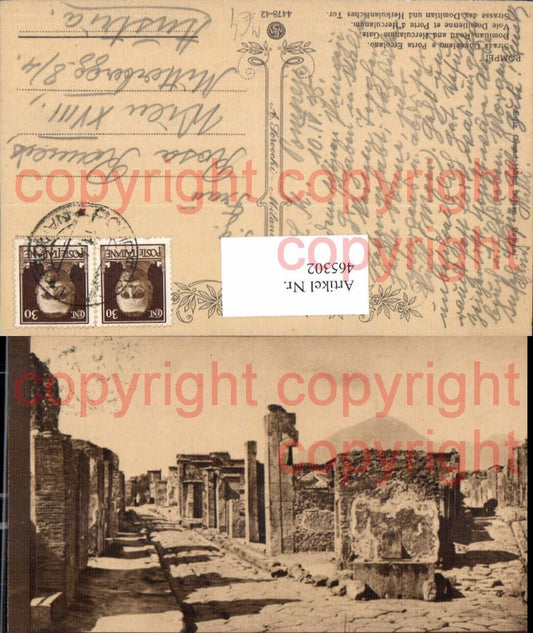 465302,Pompei Straße des Domitian u. Herkulanisches Tor Archäologie Ausgrabung